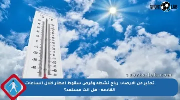 تحذير من الأرصاد: رياح نشطة وفرص سقوط أمطار خلال الساعات القادمة – هل أنت مستعد؟